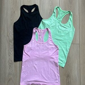 Lot of 3 Swiftly Lululemon tank tops